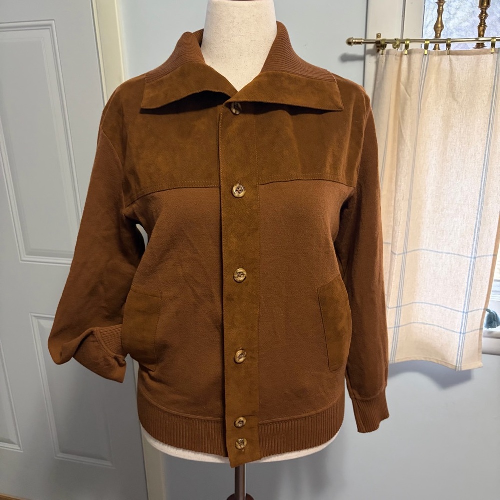 Vintage St. Croix Knits Zephyr Wool Stretch Button Front Jacket